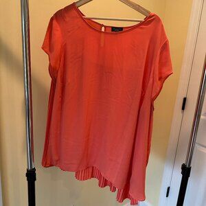 Orange Sheer Limited Swing Blouse with Pleated back